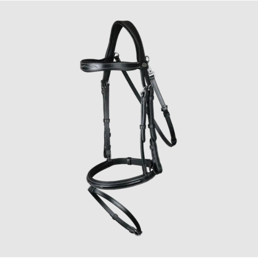 BRIDLES DYON FLASH NOSEBAND WITH SNAP HOOK (Black)