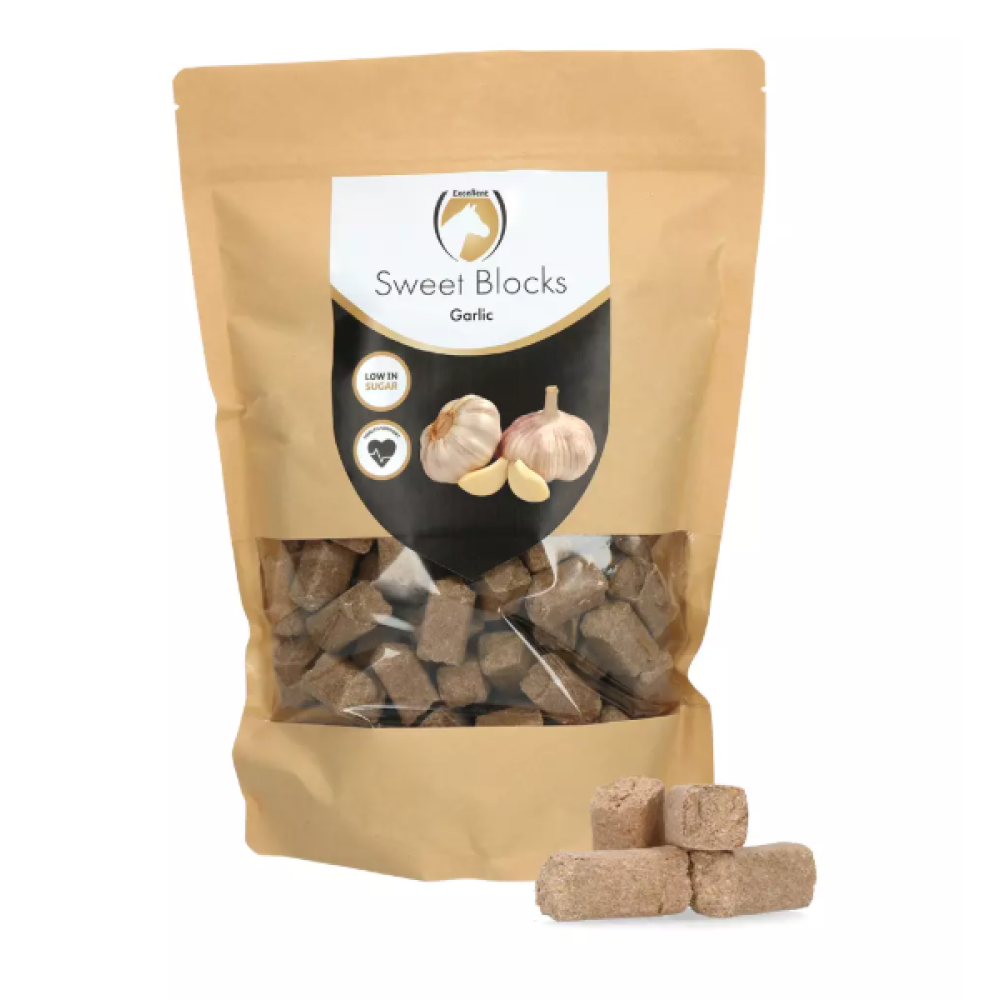 SKANĖSTAI ŽIRGAMS SWEET BLOCKS GARLIC 1KG
