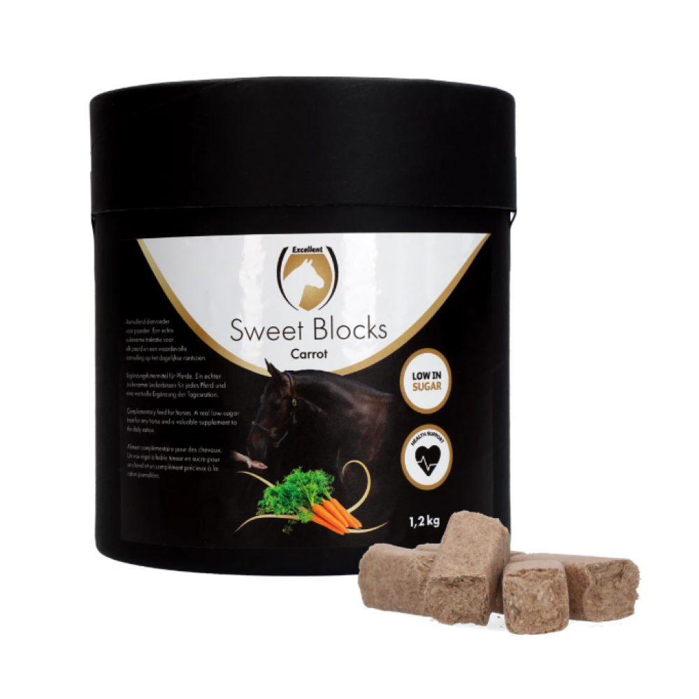 SKANĖSTAI ŽIRGAMS SWEET BLOCKS CARROT 1.2KG